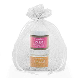 Plump it Eye & Face Moisturizer Cream with Lip Scrub All Natural Organic Wrapped in Organza Bag