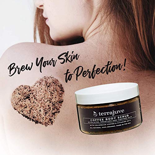 Coffee Cellulite Scrub and Coffee Body Cream All Natural and Organic Wrapped in Organza Bag